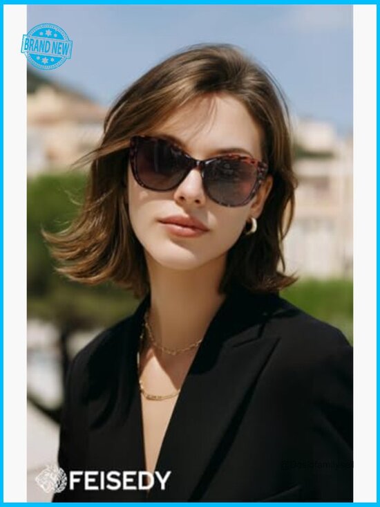 Polarized Vintage Cat Eye Sunglasses Retro Square Jackie O Style UV Protection